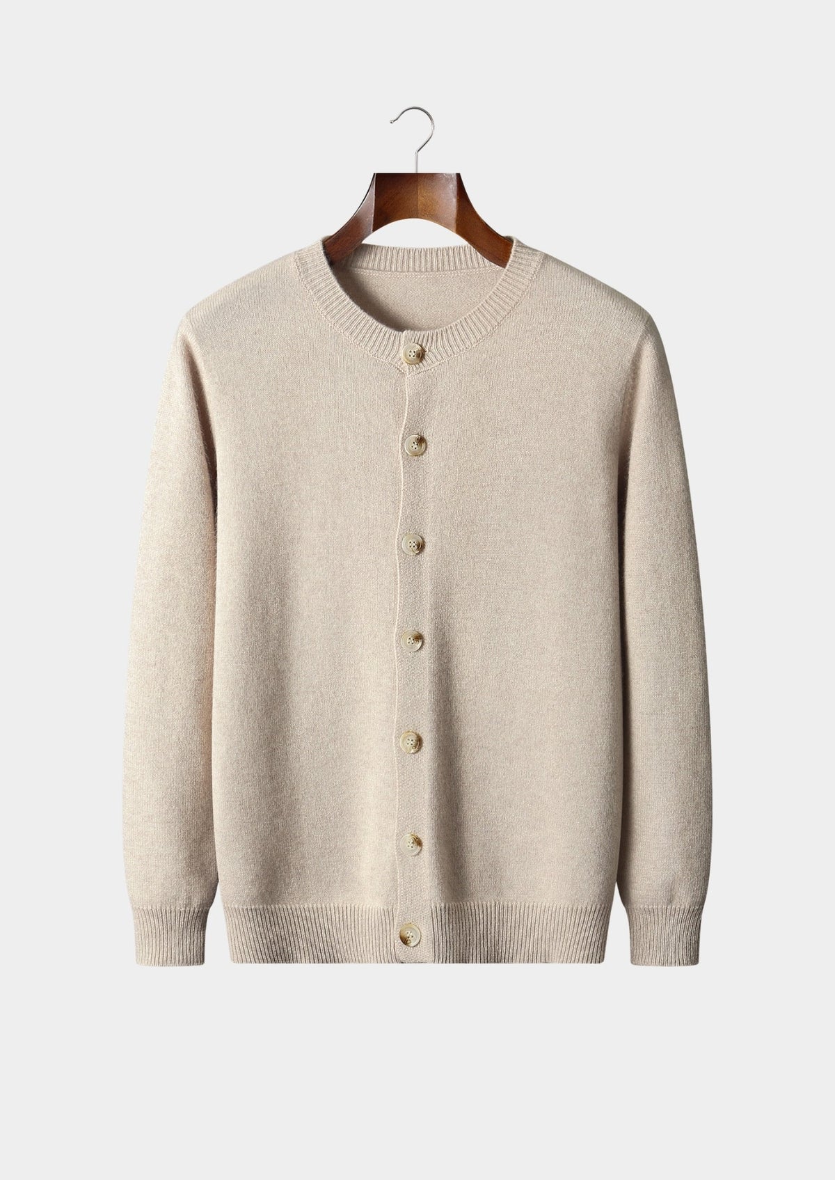 Pure Extra-Fine Merino Wool Classic Button Cardigan, view 13