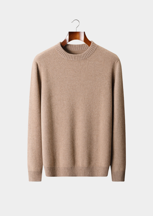 Pure Cashmere Beige Essential Crewneck, view 1