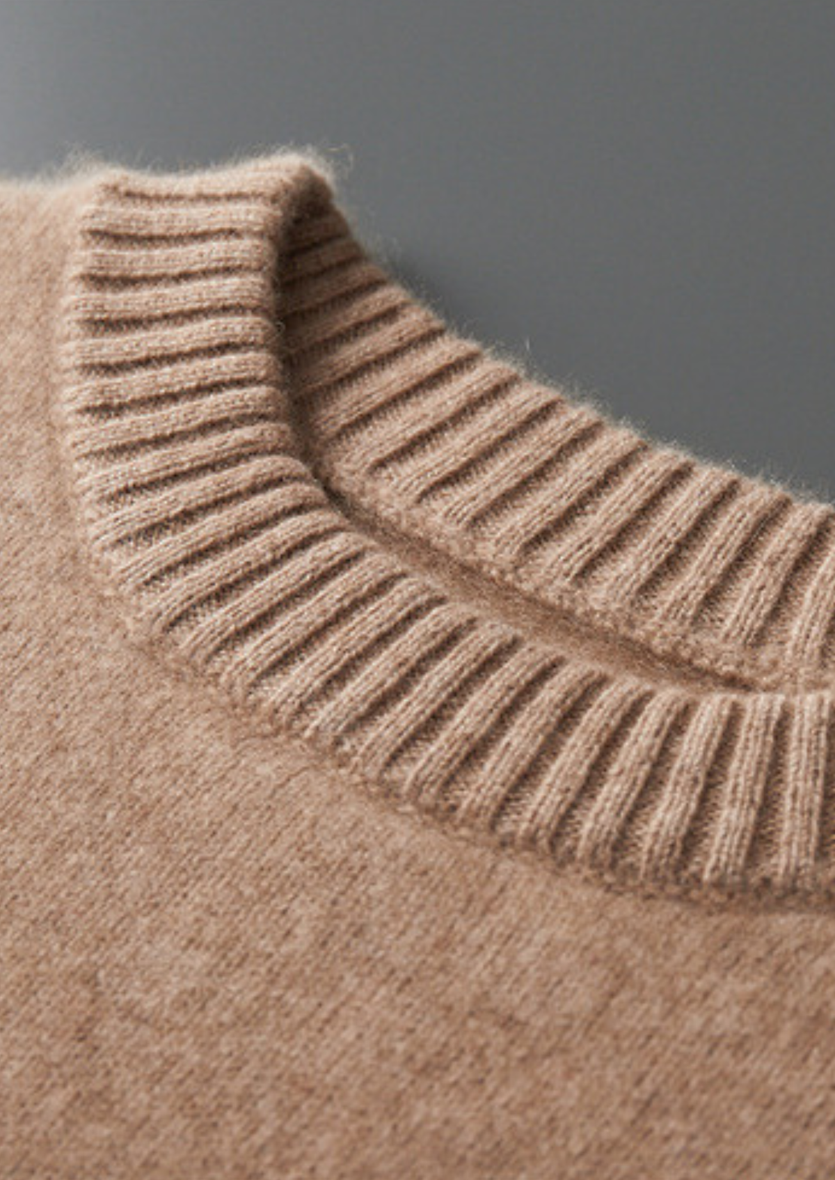 Pure Cashmere Beige Essential Crewneck, view 4
