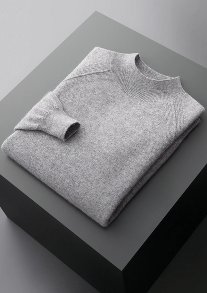 Pure Extra-Fine Merino Wool Raglan Mockneck, view 3
