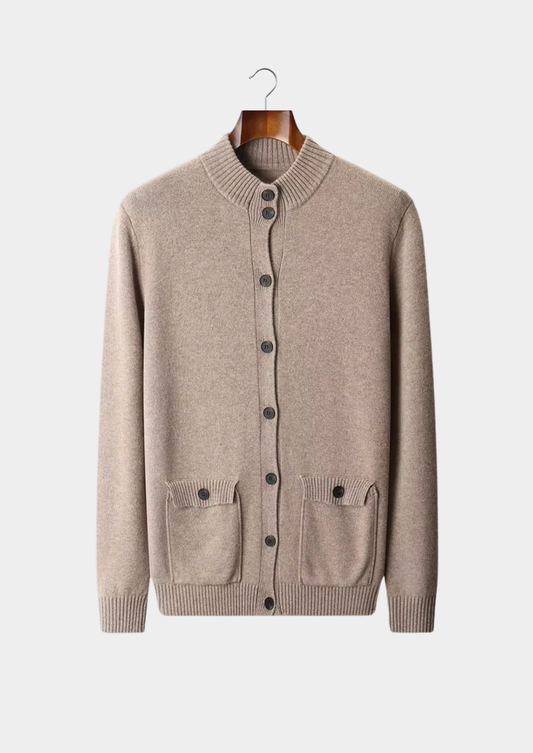 Pure Extra-Fine Merino Wool Button Cardigan, view 2