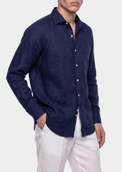Tiberina Coastal Shirt - Navy Blue, view 5