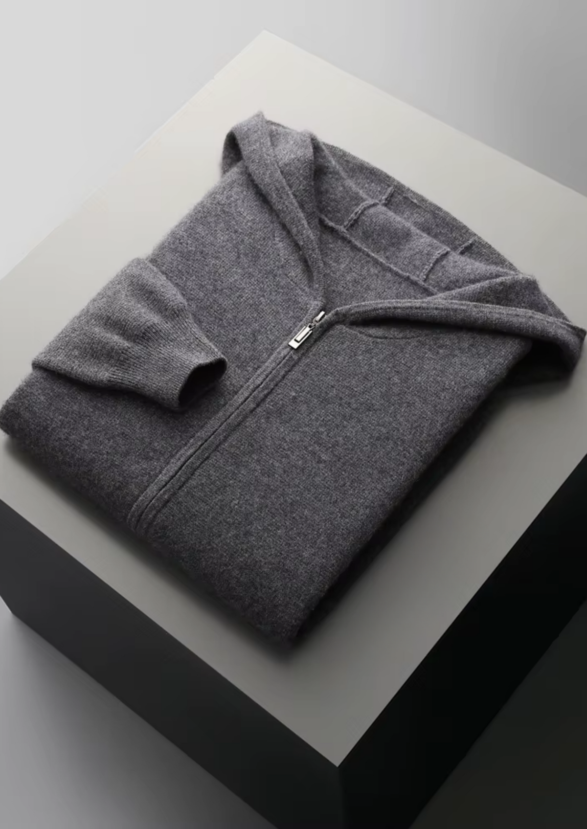 Pure Extra-Fine Merino Wool Zipper Hoodie, view 22
