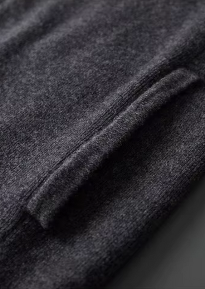 Pure Extra-Fine Merino Wool Ribbed Polo Cardigan, view 4