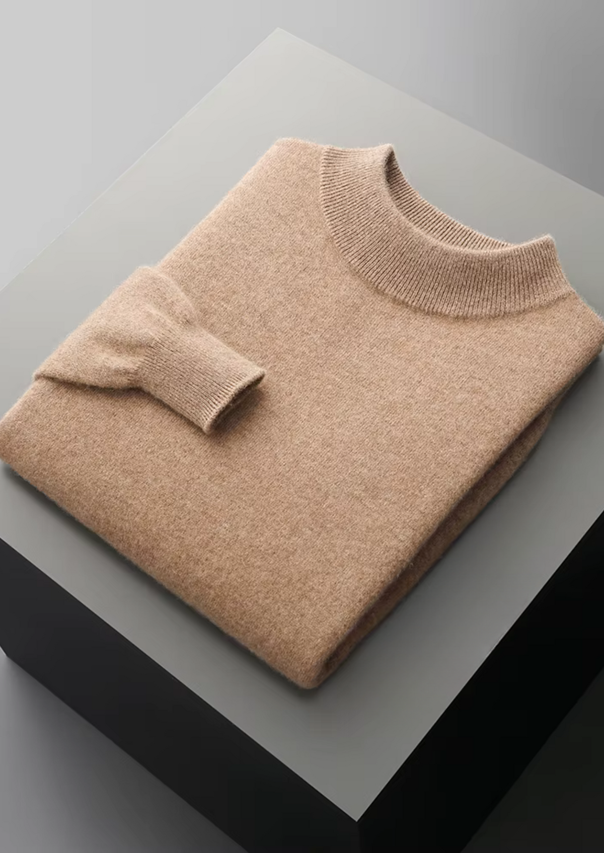 Pure Extra-Fine Merino Wool Classic Mockneck, view 4