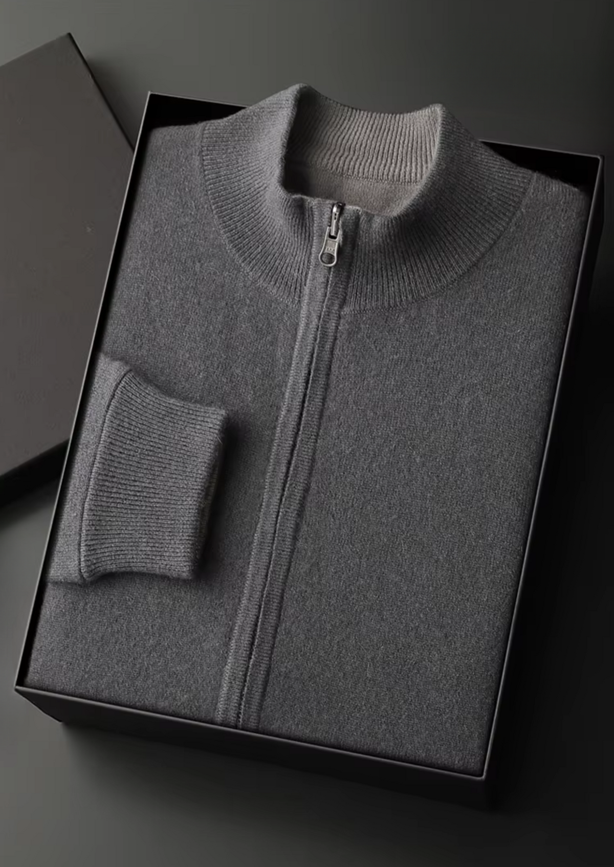 Pure Extra-Fine Merino Wool Zip Cardigan, view 10