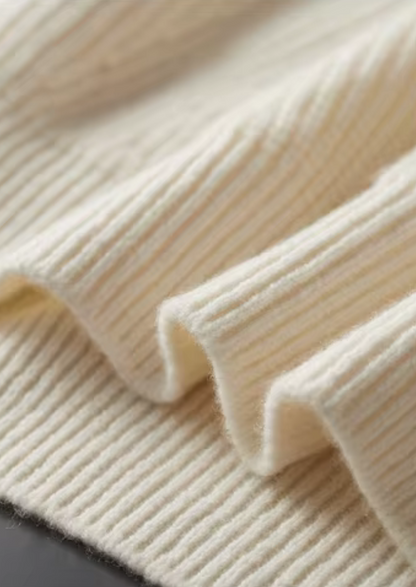 Pure Extra-Fine Merino Wool Ribbed Half-Zip, view 5