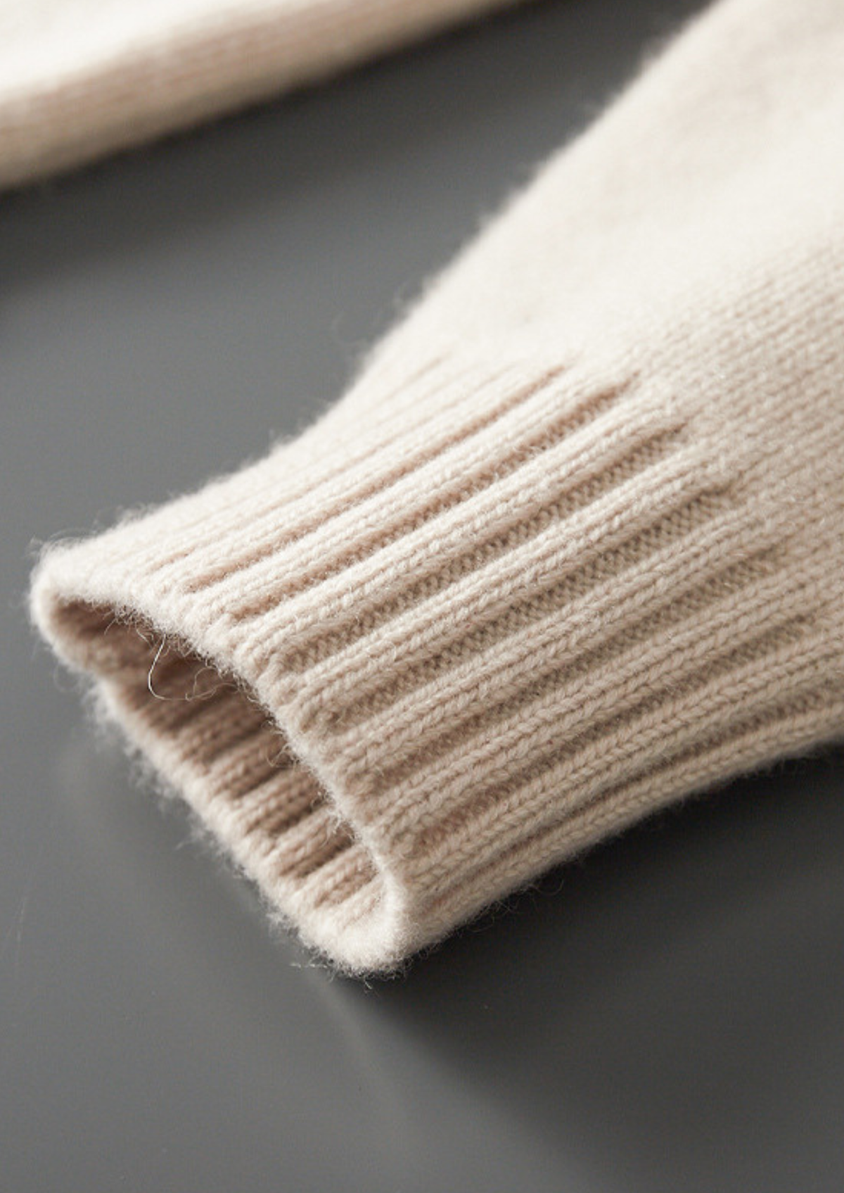 Pure Cashmere Off White Half Zip Sweater, view 7