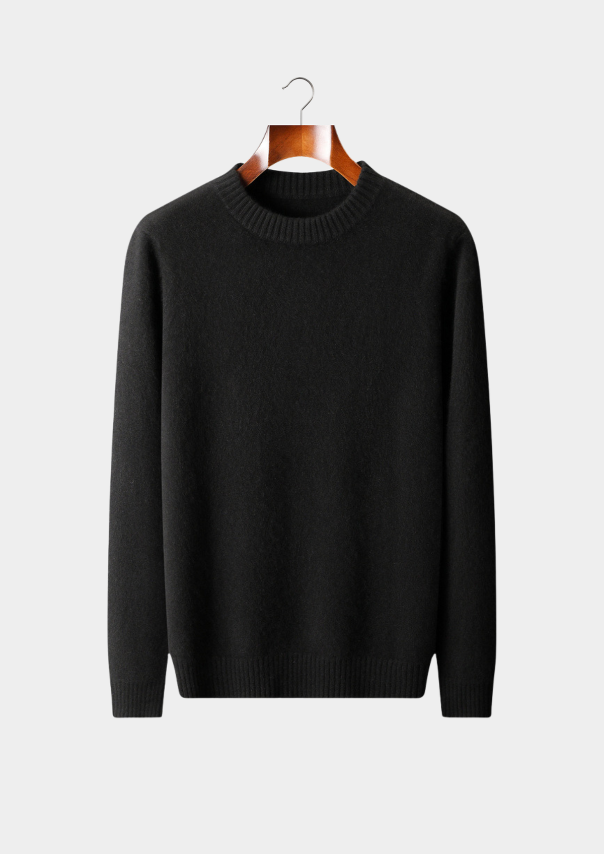 Pure Cashmere Black Essential Crewneck, view 1