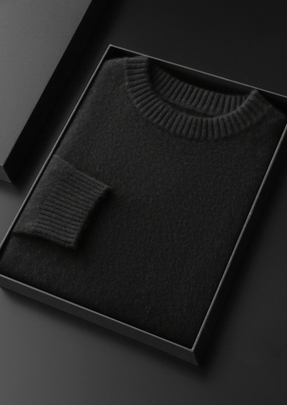 Pure Cashmere Black Essential Crewneck, view 2