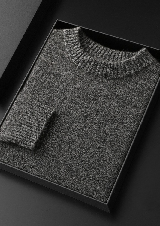 Pure Cashmere Gray Essential Crewneck, view 2