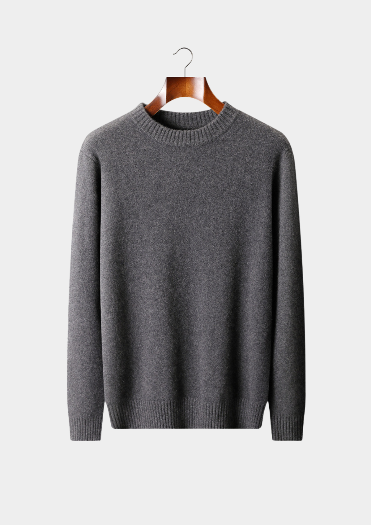 Pure Cashmere Dark Gray Essential Crewneck, view 1