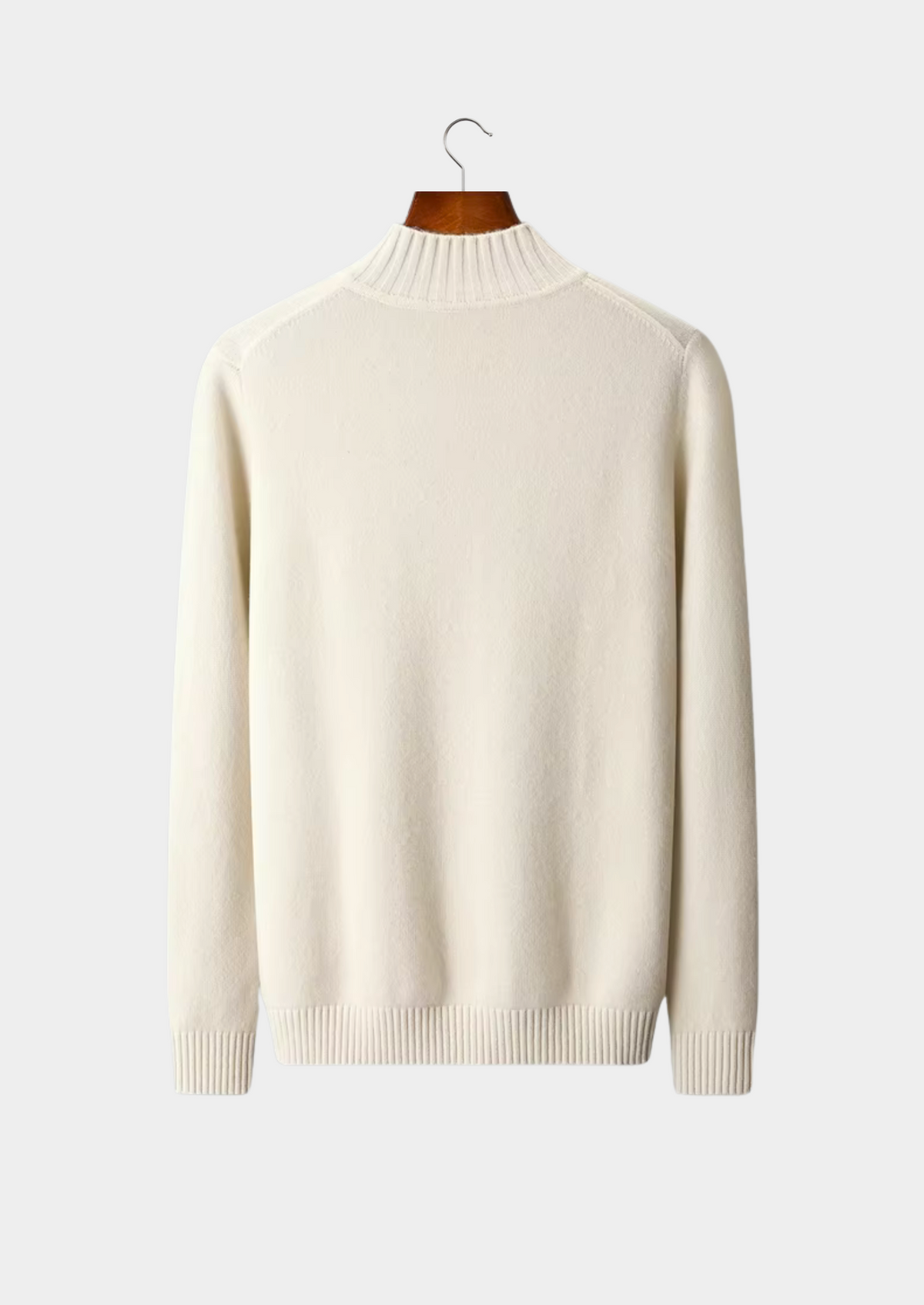 Pure Extra-Fine Merino Wool Classic Button Sweater, view 2