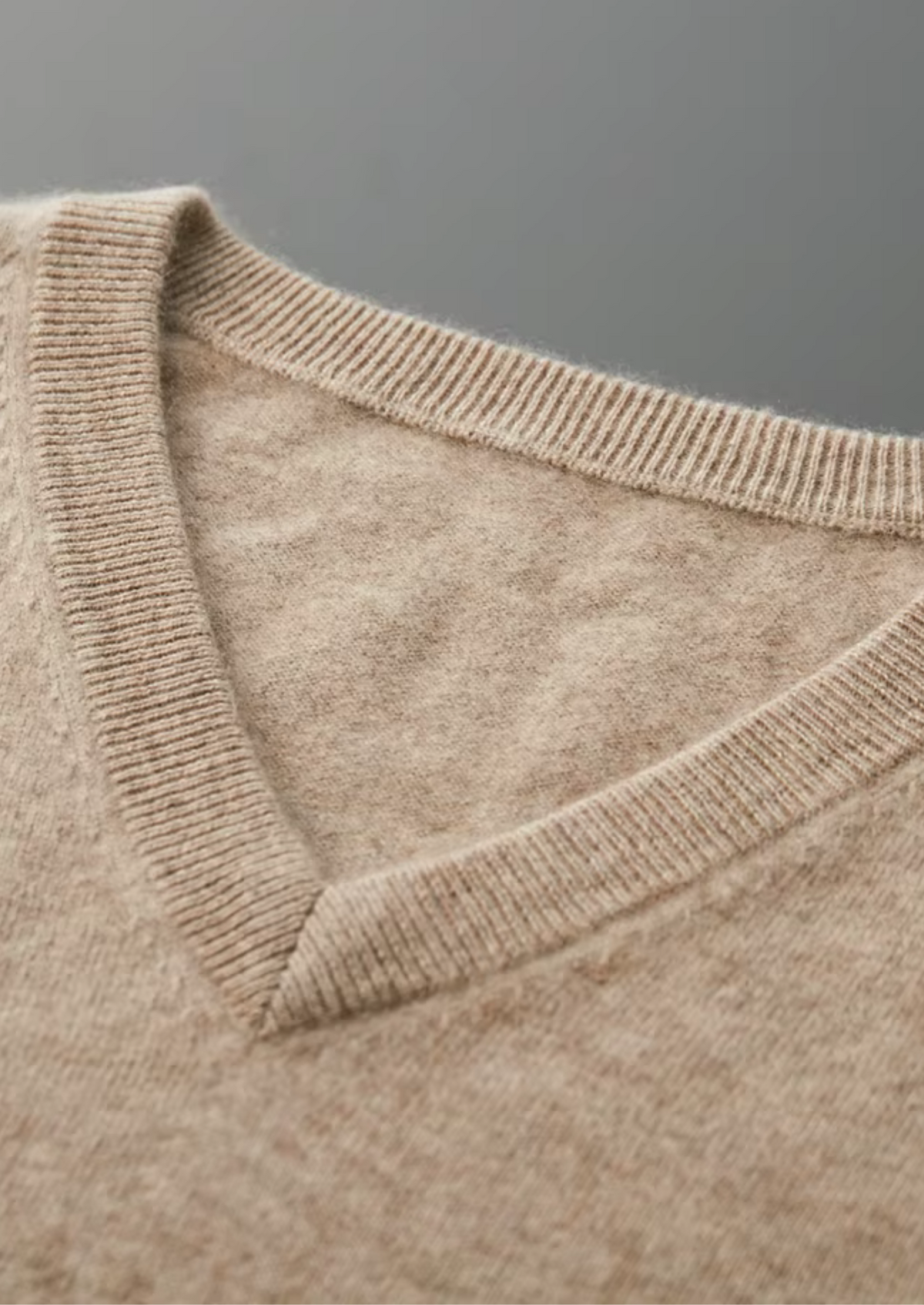 Pure Extra-Fine Merino Wool Classic V-Neck Sweater, view 5