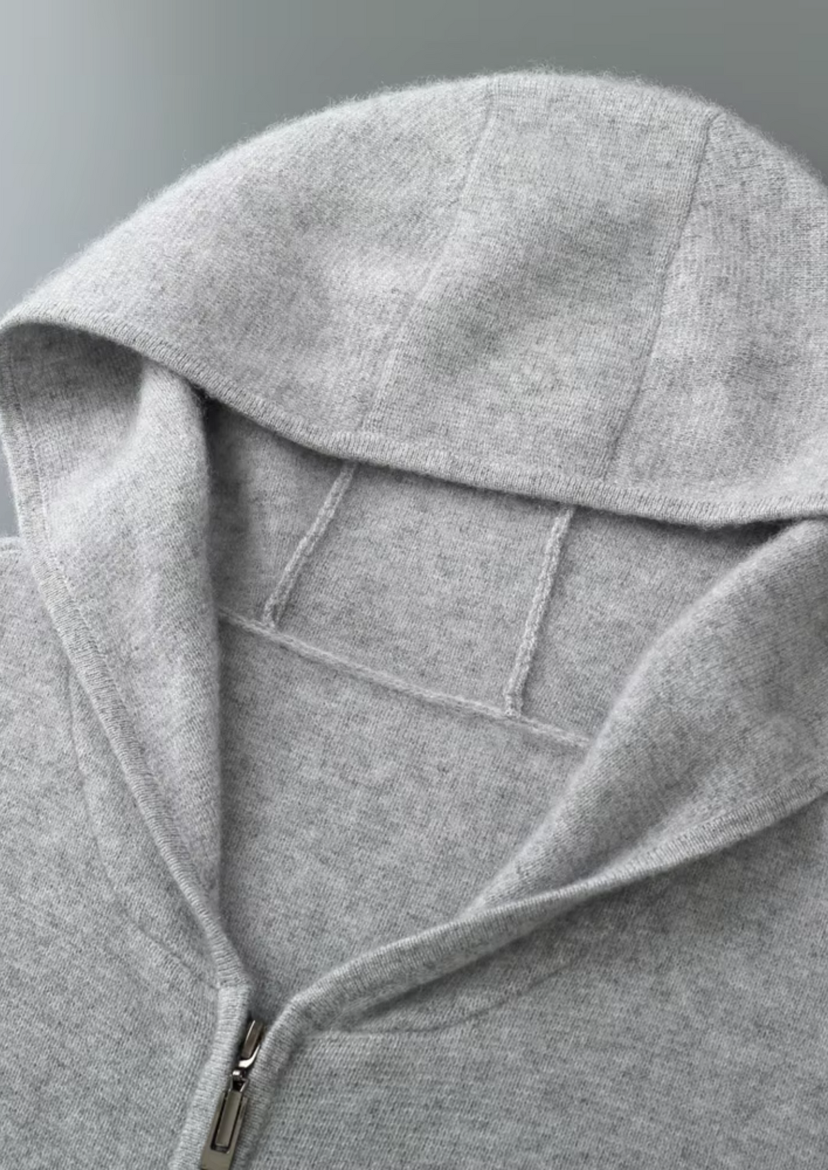 Pure Extra-Fine Merino Wool Zipper Hoodie, view 6