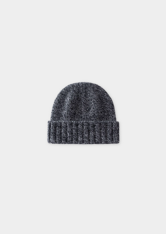 Charcoal Heather Cashmere Traiano Beanie, view 1