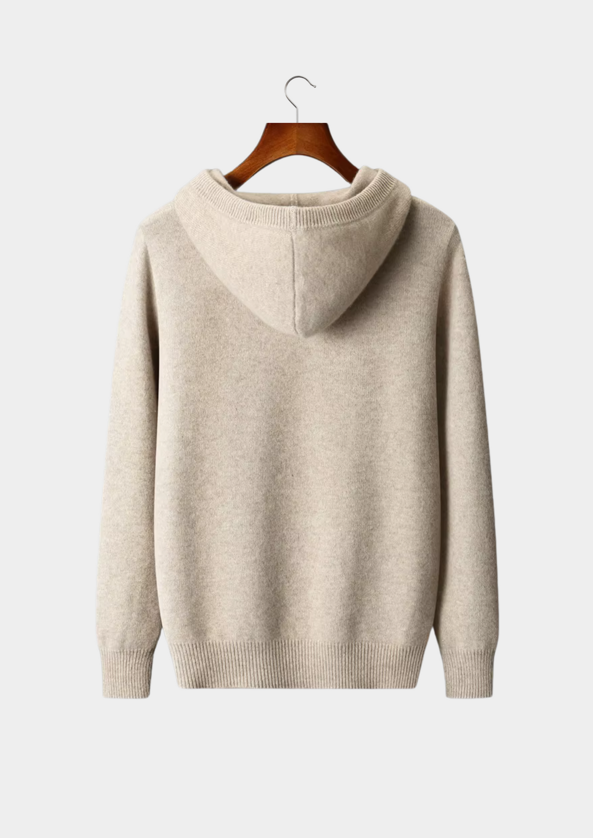 Pure Extra-Fine Merino Wool Button Hoodie, view 2