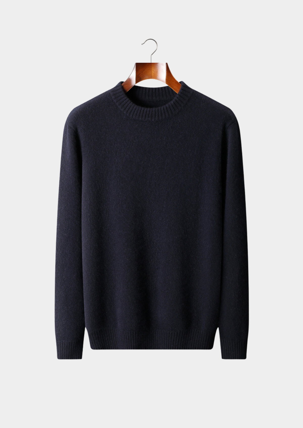 Pure Cashmere Navy Blue Essential Crewneck, view 1