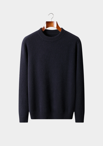 Pure Cashmere Navy Blue Essential Crewneck, view 1