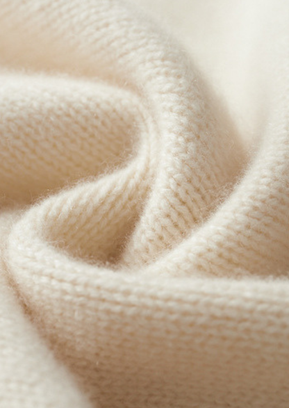 Pure Cashmere Ivory Essential Rollneck, view 3