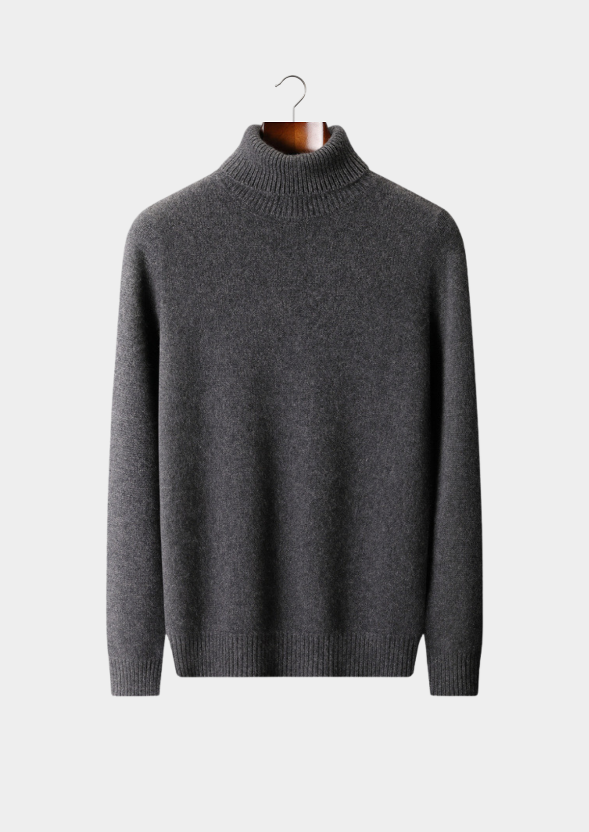 Pure Cashmere Dark Gray Essential Rollneck, view 1
