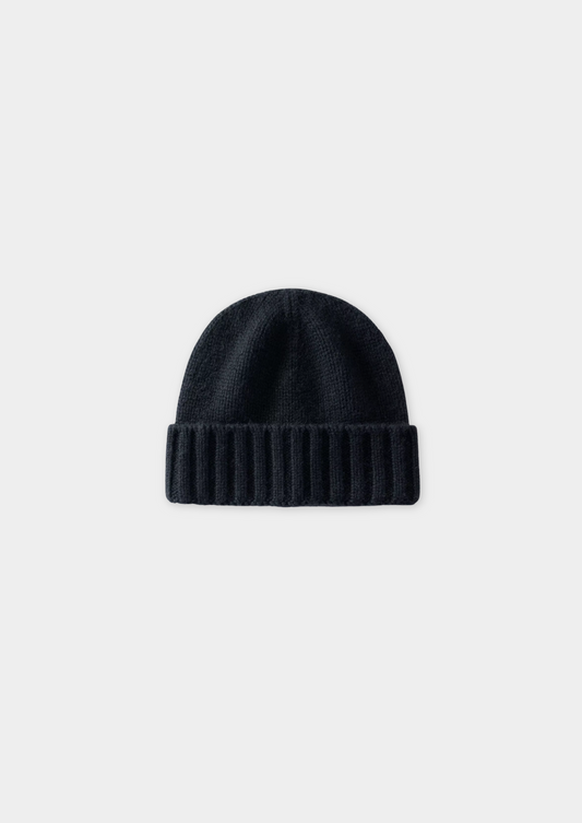 Black Cashmere Traiano Beanie, view 1