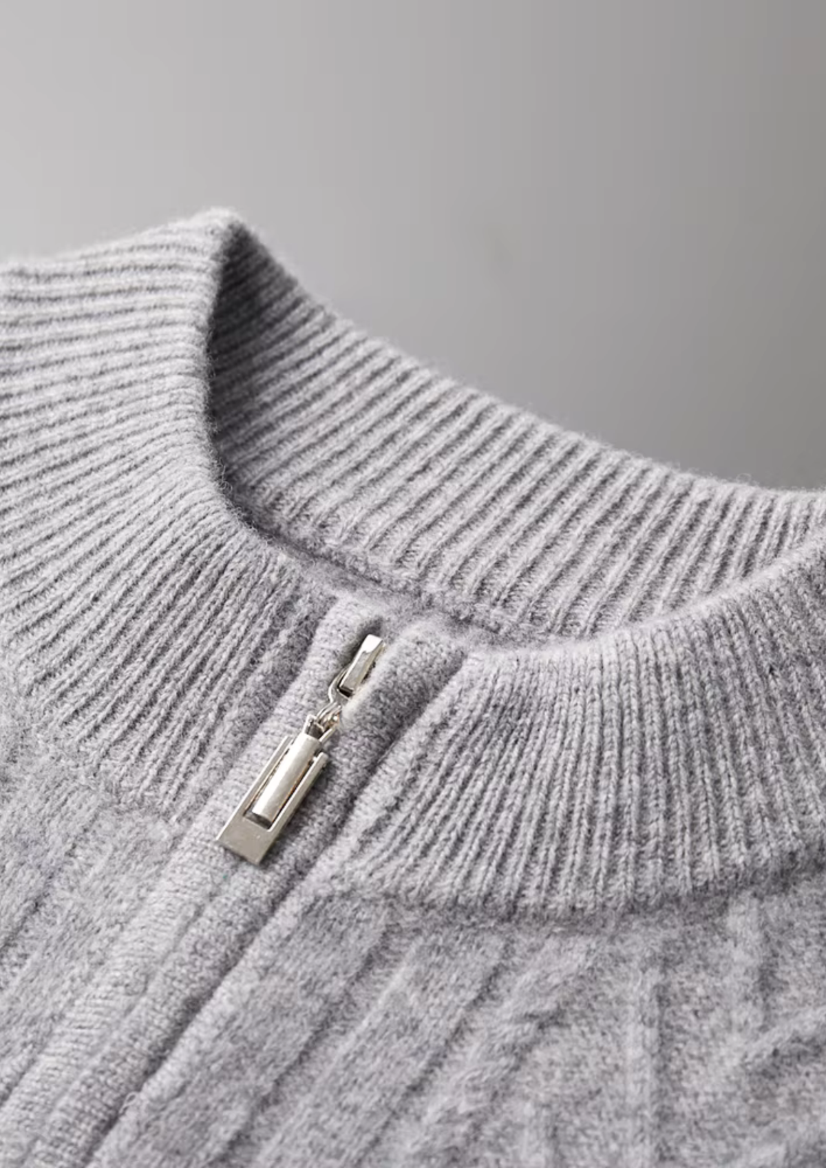 Pure Extra-Fine Merino Wool Patterned Zip Cardigan, view 7