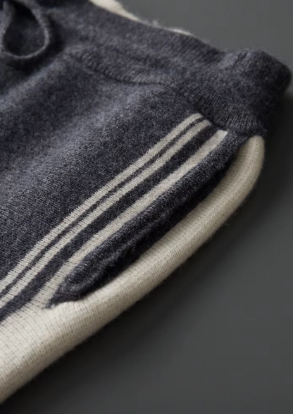Pure Extra-Fine Merino Wool Dark Gray Damien Set, view 4