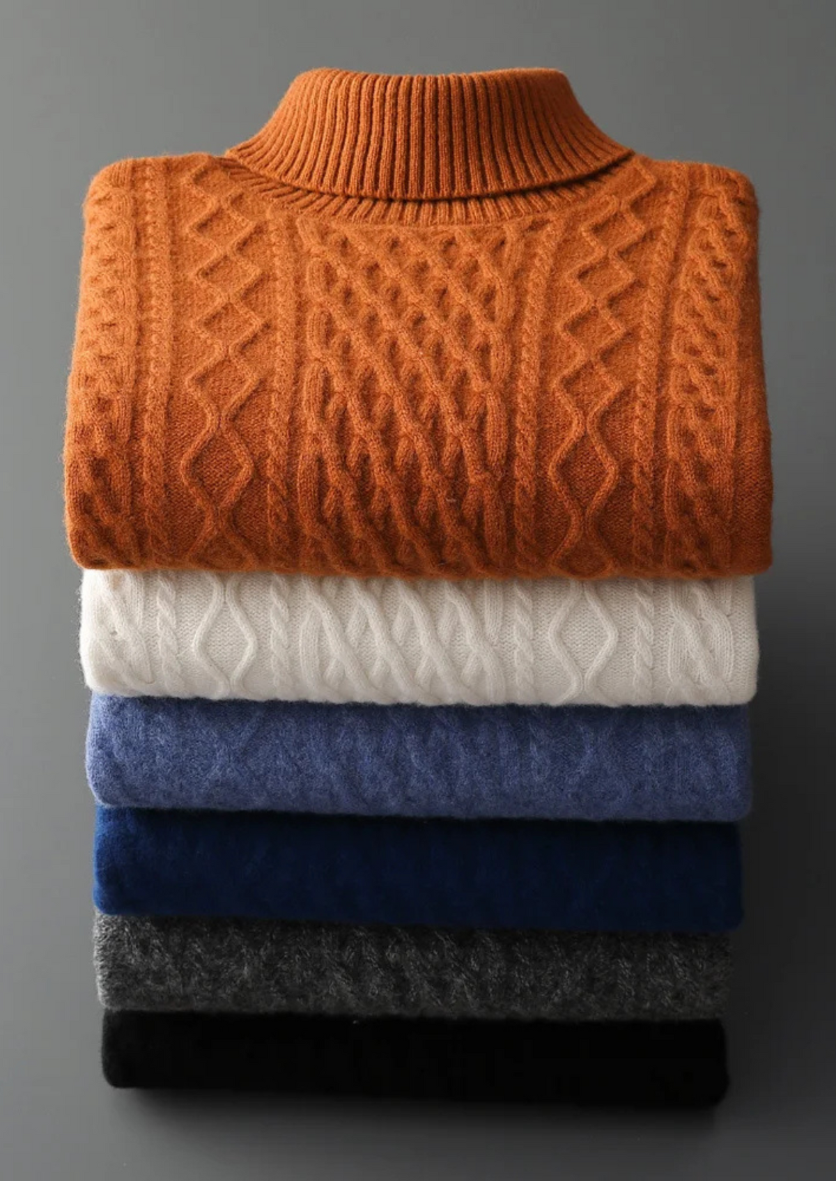 Pure Extra-Fine Merino Wool Traiano Rollneck, view 12