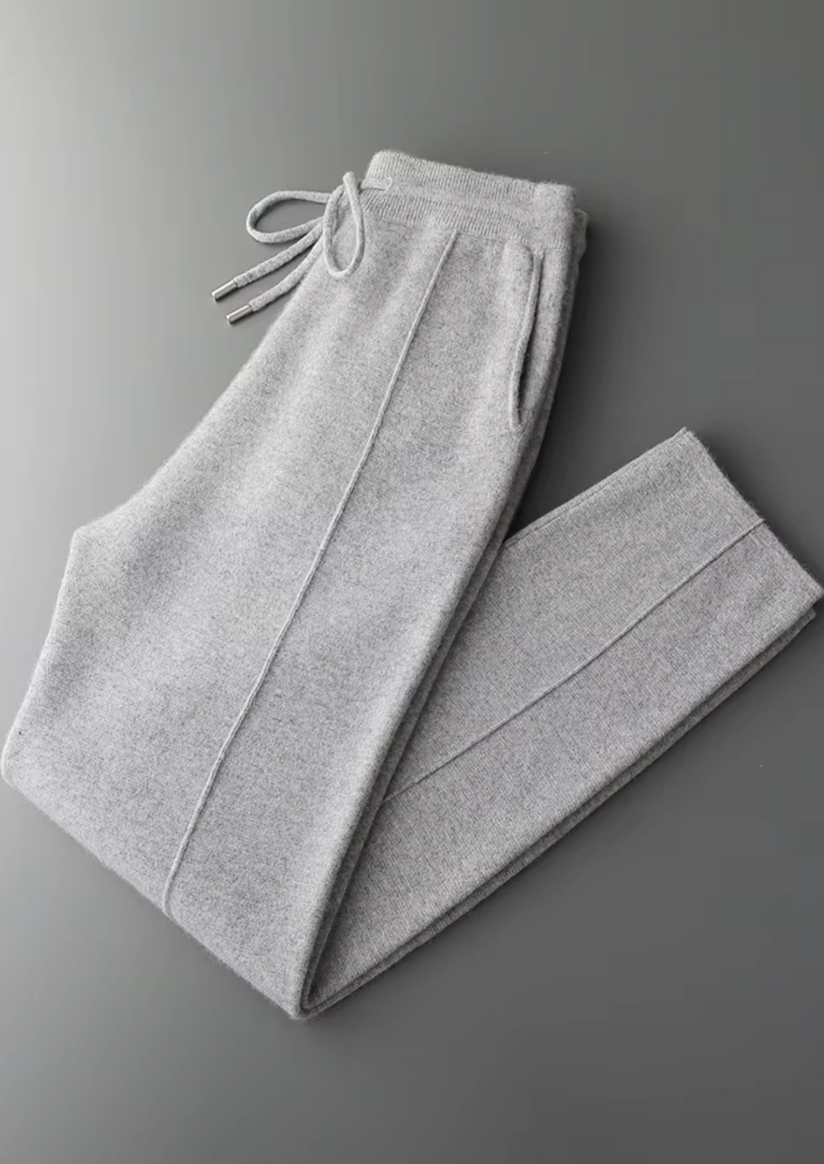 Pure Extra-Fine Merino Wool Light Gray Falconi Set, view 3