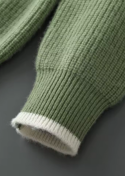 Pure Extra-Fine Merino Wool Two Tone Crewneck, view 15