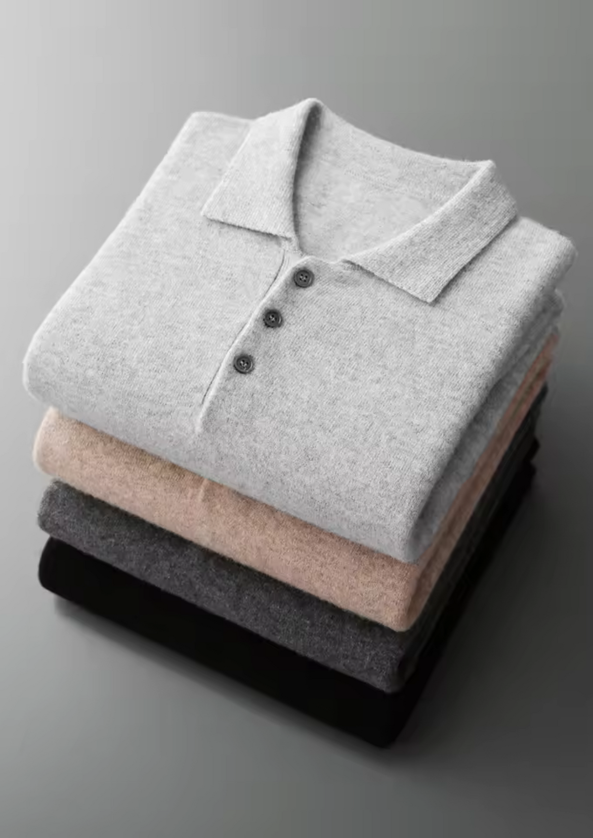 Pure Extra-Fine Merino Wool Classic Sweater Polo, view 12