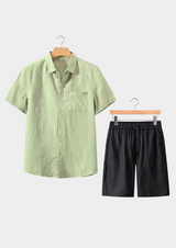 Aurelia Shortsleeve Summer Set - Mint Green/black