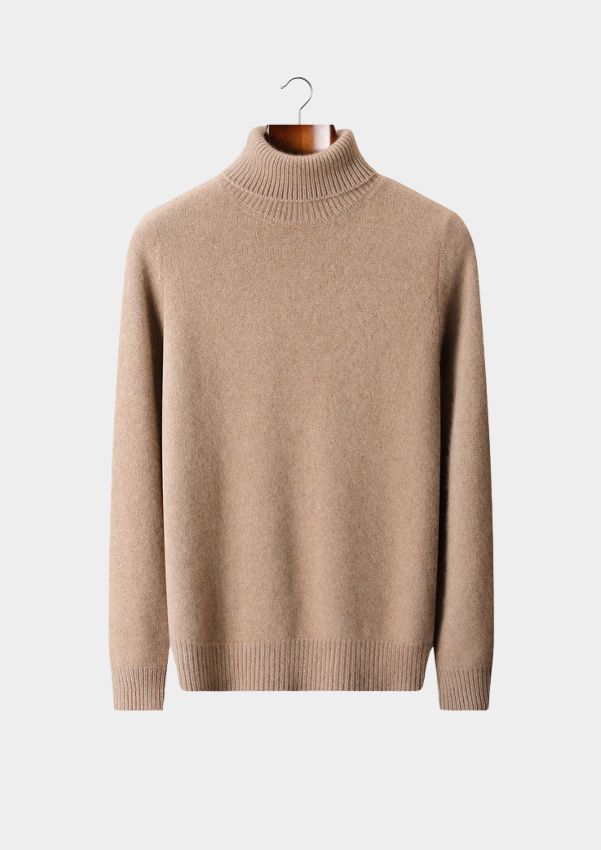 Pure Cashmere Beige Essential Rollneck, view 1