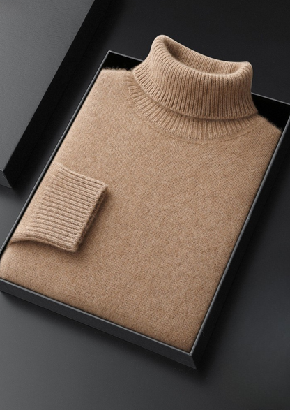 Pure Cashmere Beige Essential Rollneck, view 2