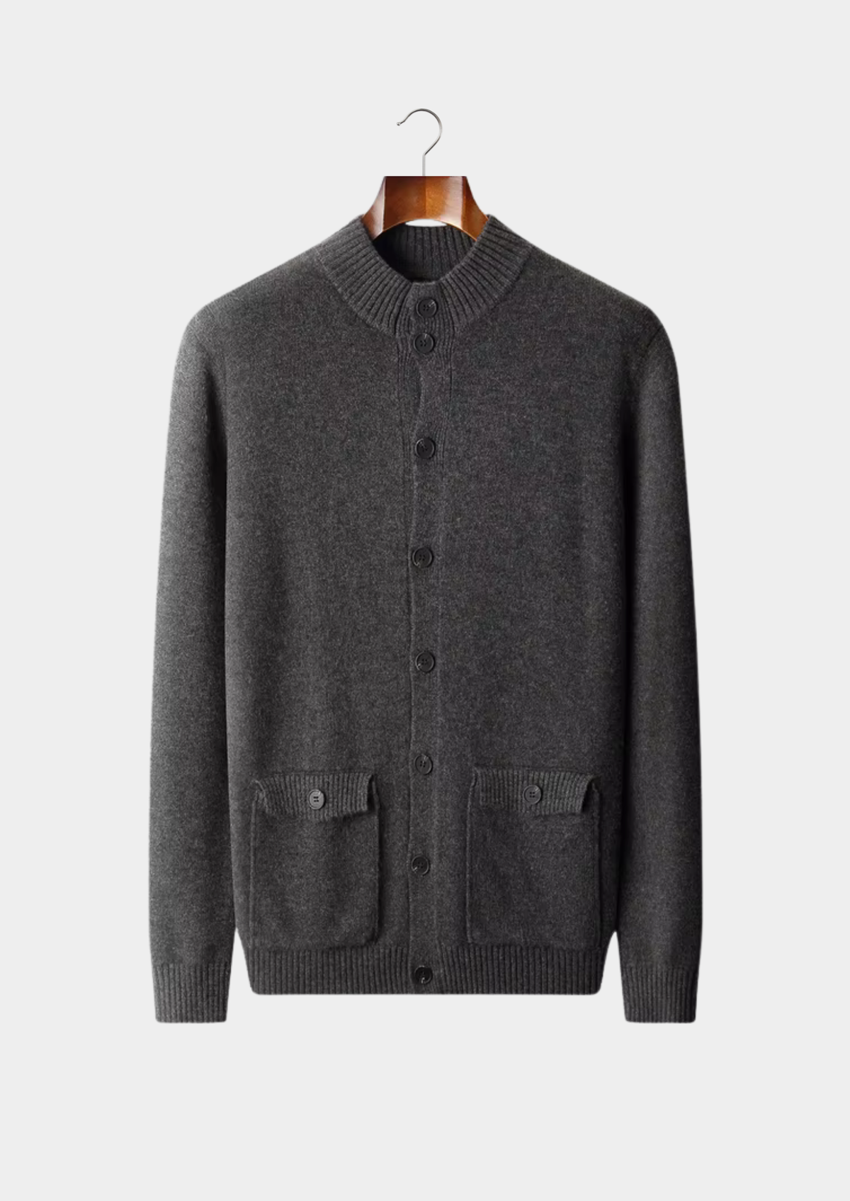 Pure Extra-Fine Merino Wool Button Cardigan, view 1