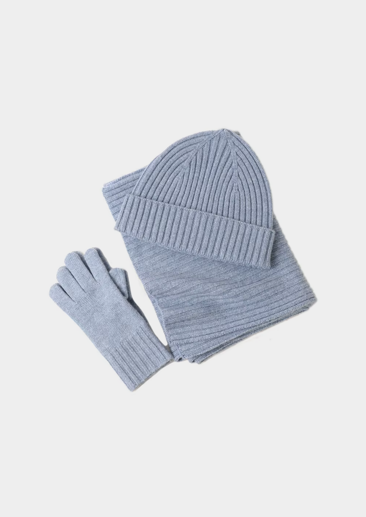 Pure Extra-Fine Merino Wool Traiano Essentials - Light Blue, view 1