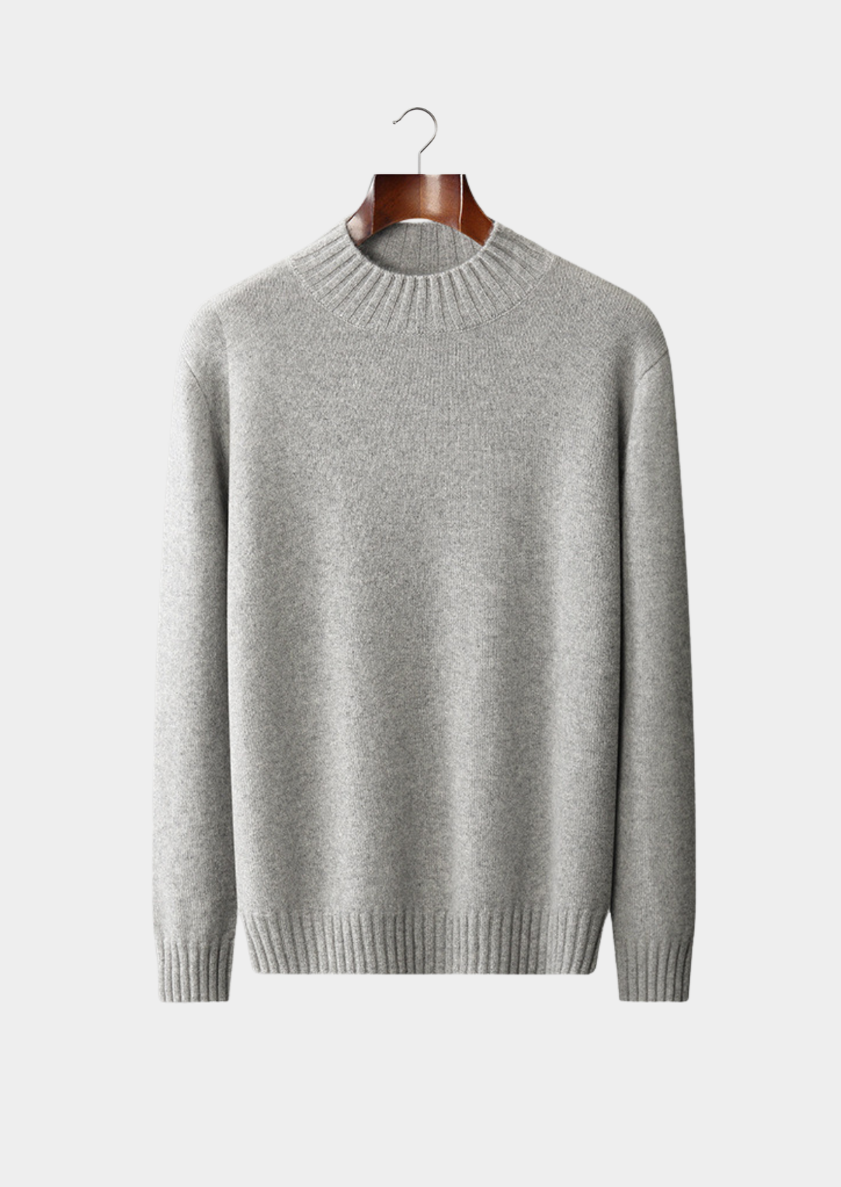 Pure Cashmere Mockneck Sweater, view 1