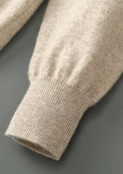 Pure Extra-Fine Merino Wool Half Zip Sweater, view 7