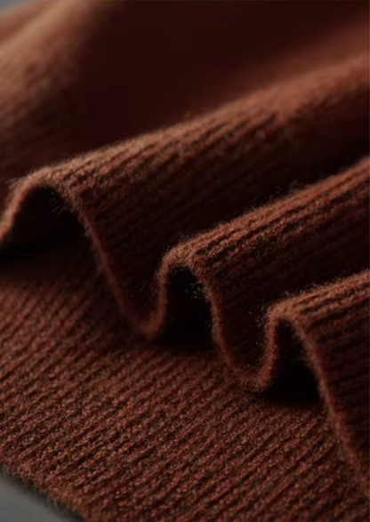 Pure Extra-Fine Merino Wool Ribbed Buttonless Polo, view 8