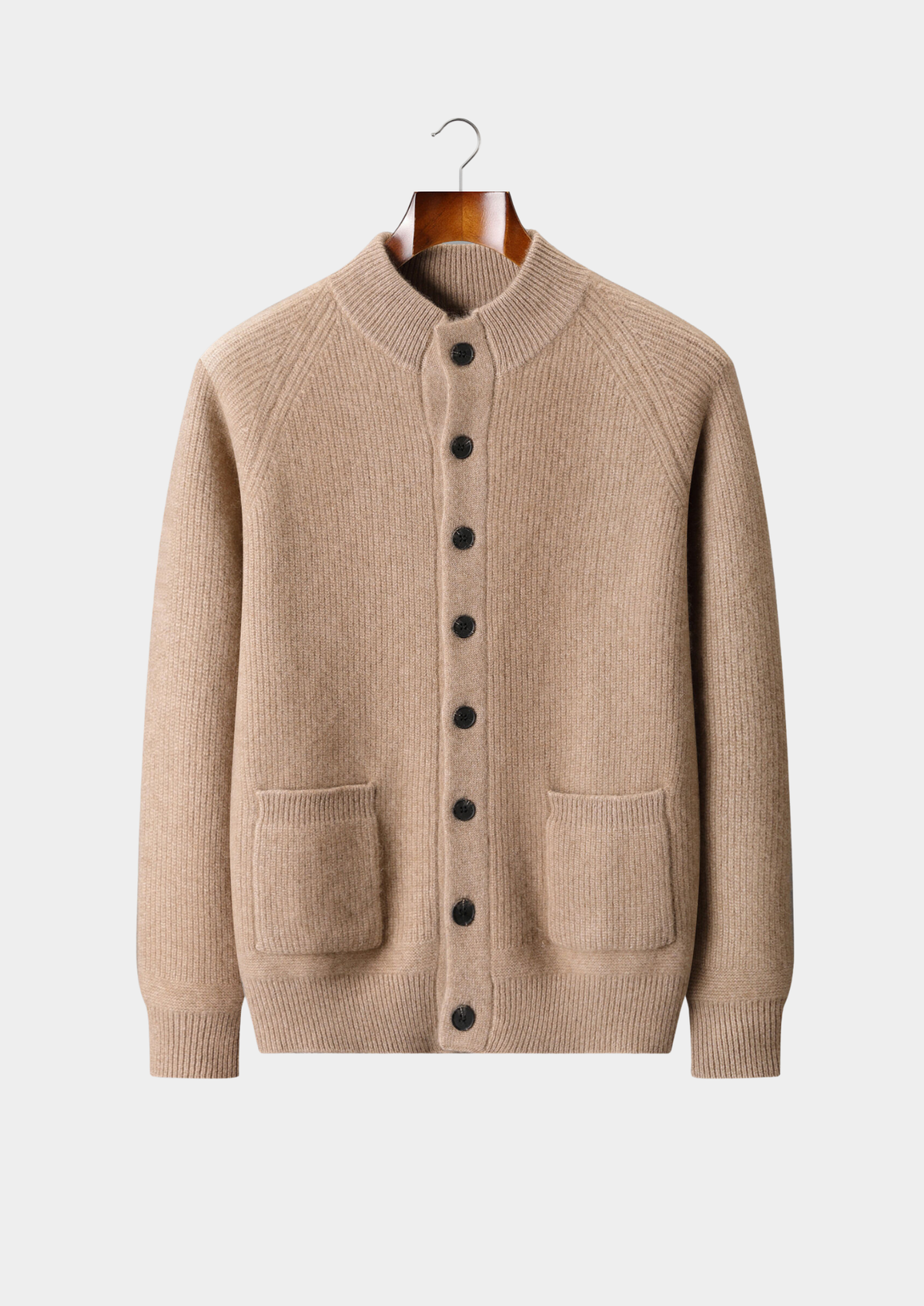 Pure Cashmere Beige Button Overshirt, view 1