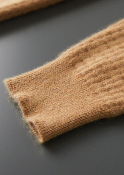 Pure Cashmere Caramel Textured Button Cardigan, view 7