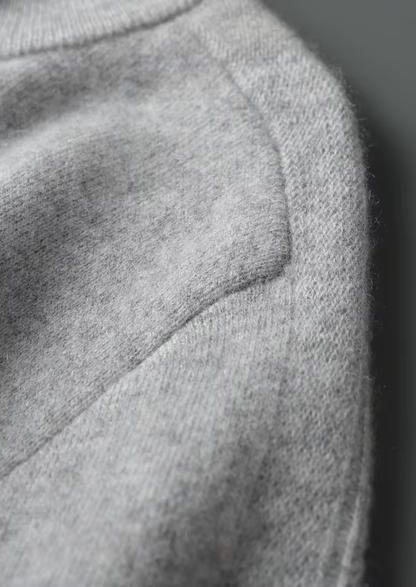 Premium Cashmere Essential Half-Zip Sweater, view 5