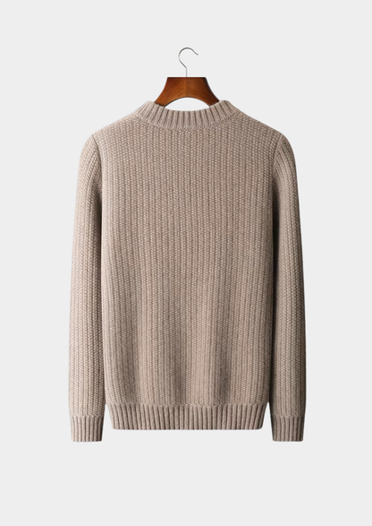 Pure Cashmere Beige Heavyweight Crewneck, view 2