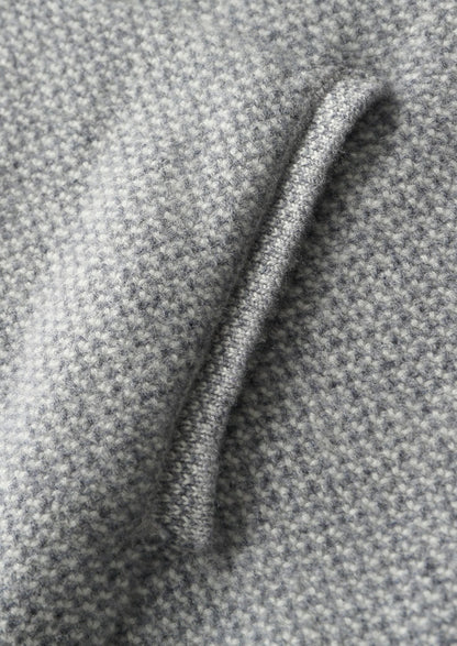 Pure Extra-Fine Merino Wool Light Gray Jaquard Set, view 14