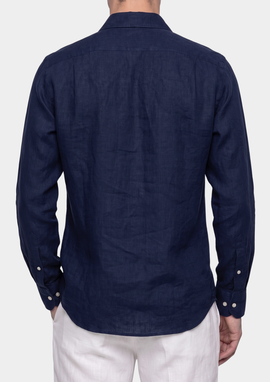 Tiberina Coastal Shirt - Navy Blue, view 2