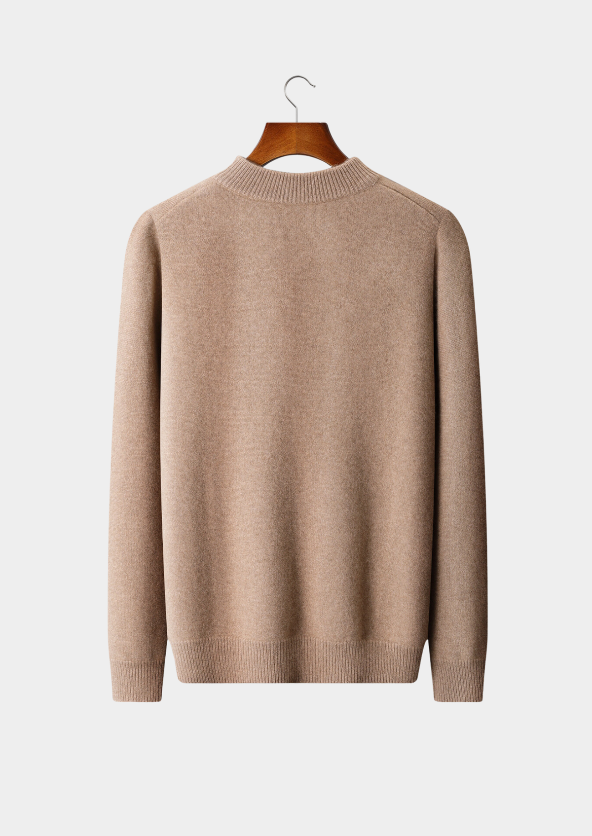Pure Cashmere Beige Button Sweater, view 2