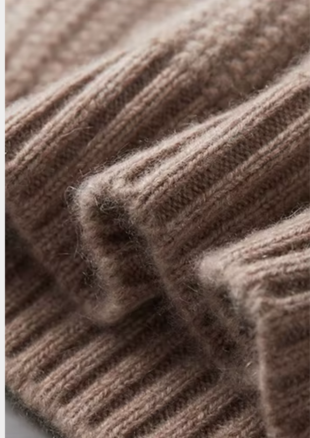 Pure Cashmere Beige Heavyweight Crewneck, view 3