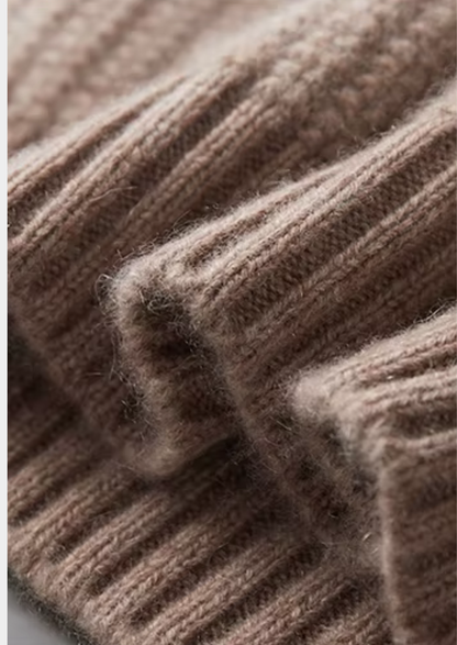 Pure Cashmere Beige Heavyweight Crewneck, view 3