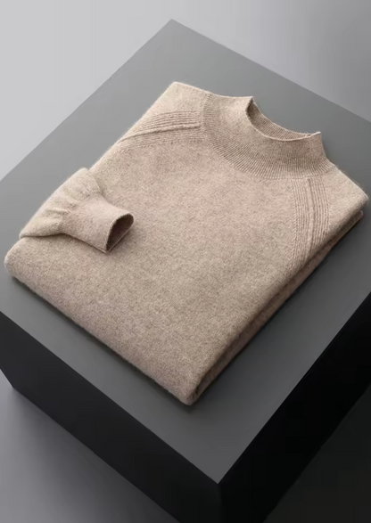 Pure Extra-Fine Merino Wool Raglan Mockneck, view 6